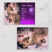 MODE EN BEAUTY VAN ANTIEK EGYPTE MONOGRAM paars Visitekaartje (Voorkant / Achterkant)