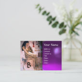 MODE EN BEAUTY VAN ANTIEK EGYPTE MONOGRAM paars Visitekaartje (Staand voorkant)