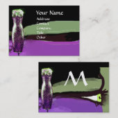 MODE EN BEAUTY VAN ANTIEK EGYPTE MONOGRAM paars Visitekaartje (Voorkant / Achterkant)