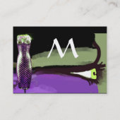 MODE EN BEAUTY VAN ANTIEK EGYPTE MONOGRAM paars Visitekaartje (Achterkant)