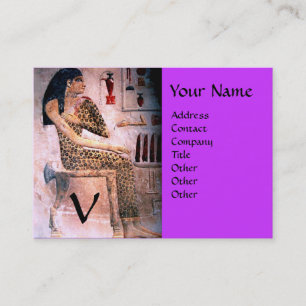 MODE EN BEAUTY VAN ANTIEK EGYPTE MONOGRAM violet Visitekaartje