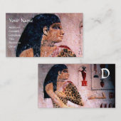 MODE EN BEAUTY VAN ANTIEK EGYPTE MONOGRAM VISITEKAARTJE (Voorkant / Achterkant)