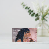 MODE EN BEAUTY VAN ANTIEK EGYPTE MONOGRAM VISITEKAARTJE (Staand voorkant)