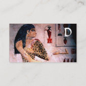 MODE EN BEAUTY VAN ANTIEK EGYPTE MONOGRAM VISITEKAARTJE (Achterkant)