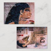 MODE EN BEAUTY VAN ANTIEK EGYPTE MONOGRAM VISITEKAARTJE (Voorkant / Achterkant)