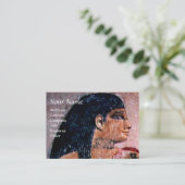 MODE EN BEAUTY VAN ANTIEK EGYPTE MONOGRAM VISITEKAARTJE (Staand voorkant)