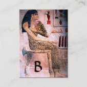 MODE- en beendermeel/ANTIEK EGYPTE MONOGRAM-perkam Visitekaartje (Achterkant)