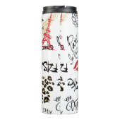 Mode en glamour in Parijs, naadloos patroon Thermosbeker (Achterkant)