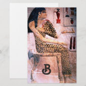 MODE EN SCHOONHEID VAN ANTIEK EGYPTE MONOGRAM BRIEFPAPIER (Voorkant / Achterkant)