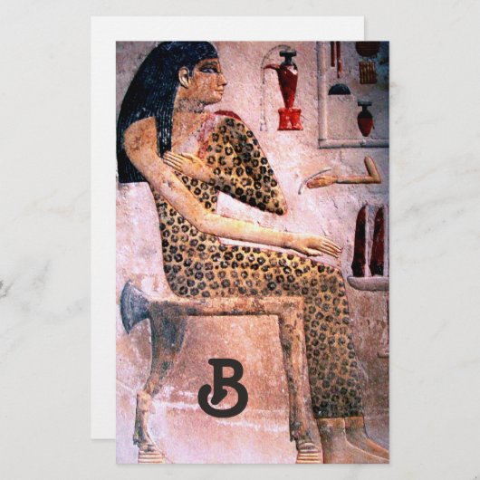 MODE EN SCHOONHEID VAN ANTIEK EGYPTE MONOGRAM BRIEFPAPIER (Voorkant / Achterkant)