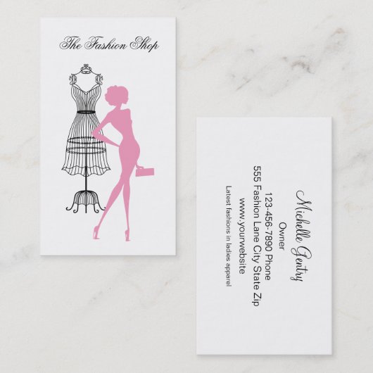 Mode en stijlvol Visitekaartje (Voorkant / Achterkant)