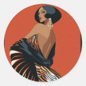 MODE-ESCQUE #6 RONDE STICKER (Voorkant)