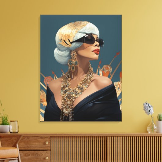 MODE- ESQUE #1 CANVAS AFDRUK (Insitu (Woonkamer))