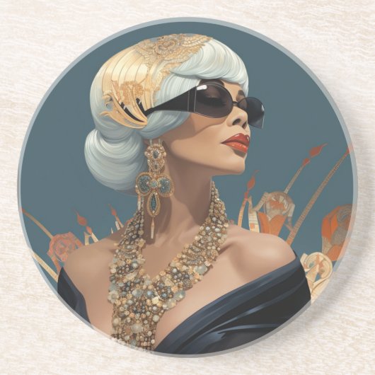 MODE- ESQUE #1 ZANDSTEEN ONDERZETTER (Voorkant)