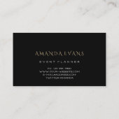 Mode Event Planner Blog Black White Lijst Gold Visitekaartje (Achterkant)