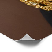 Mode Exotic African gold diamant Black jewel Poster (Hoek)