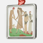 mode Fashionable Dames die Golf spelen Metalen Ornament (Links)