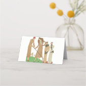 mode Fashionable Dames die Golf spelen Plaatskaartje (Voorkant)