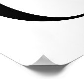 Mode fashionista, chique moderne zwart & wit kunst poster (Hoek)