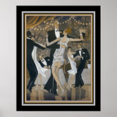 "Mode Faux Pas" Art Deco Dance Print 16x20 (Voorkant)