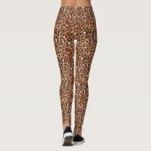 Mode, Fel, Bruin, Wit & Zwart Luipaard Leggings (Achterkant)