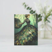 Mode Fish Scale Dress Briefkaart (Staand voorkant)