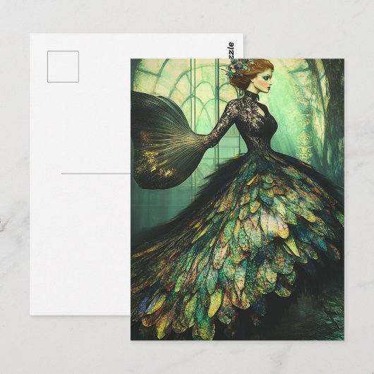 Mode Fish Scale Dress Briefkaart (Voorkant / Achterkant)