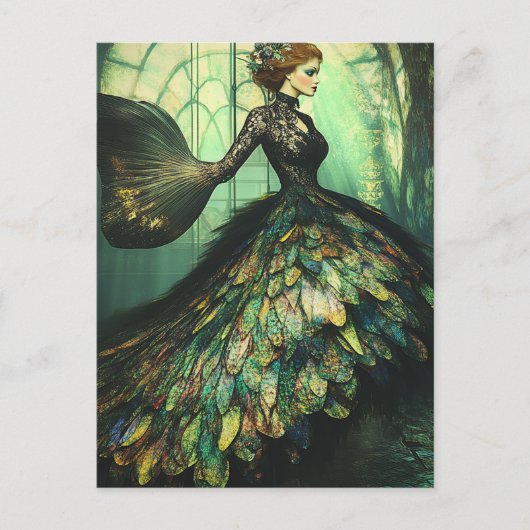 Mode Fish Scale Dress Briefkaart (Voorkant)