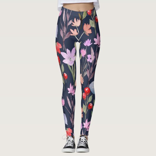 Mode flesvormig vlakpatroon leggings (Voorkant)
