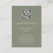 Mode Floral Logo QR Stylist Body Boutique Visitekaartje (Achterkant)