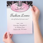 Mode Flyer Hair Salon Jewelry Zebra Bow Pink (Hand)