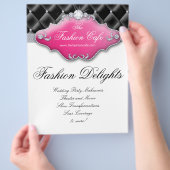 Mode Flyer Hair Salon Satin Diamonds Black Roze (Hand)