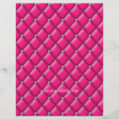 Mode Flyer Hair Salon Satin Diamonds Roze (Achterkant)