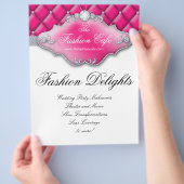 Mode Flyer Hair Salon Satin Diamonds Roze (Hand)