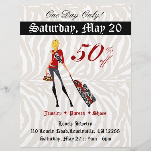 Mode Flyer-handtas voor Zebra Flyer (Achterkant)