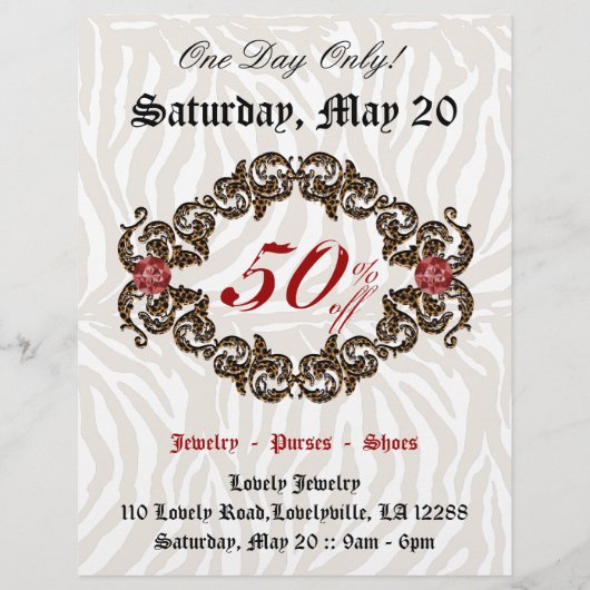 Mode Flyer lederen Zebra (Achterkant)