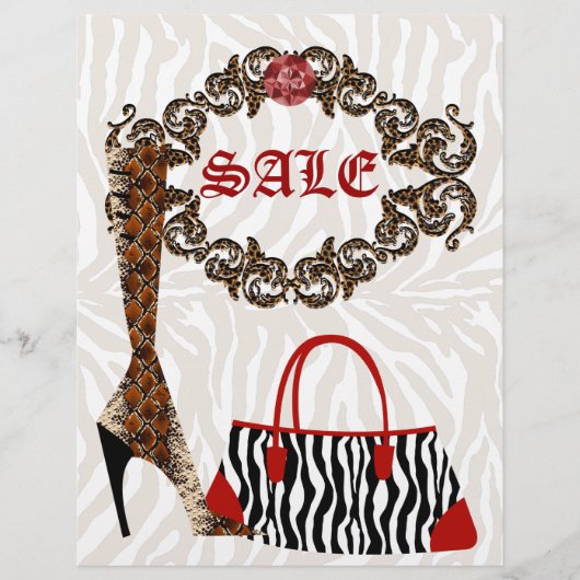 Mode Flyer Leren Laars Zebrahandtas (Voorkant)