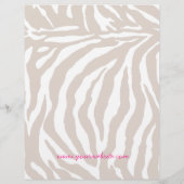 Mode Flyer Zebra Daisy Flower Salon Boutique (Achterkant)