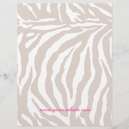 Mode Flyer Zebra Daisy Flower Salon Boutique (Achterkant)