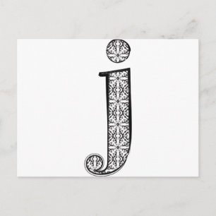Mode font, Letter j Briefkaart