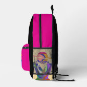 Mode Forward Roze Zwart Bedrukte Rugzak (Rechts)