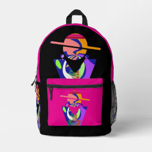 Mode Forward Roze Zwart Bedrukte Rugzak