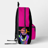 Mode Forward Roze Zwart Bedrukte Rugzak (Links)