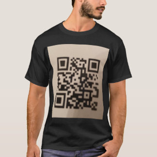 mode-forward T-shirt met scannbare QR-code.