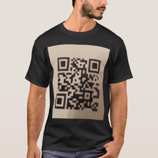 mode-forward T-shirt met scannbare QR-code. (Voorkant)