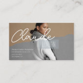 Mode fotograaf Volledige foto achtergrond Visitekaartje (Achterkant)