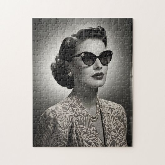 Mode Fotopuzzel - Retro Style Jigsaw Legpuzzel (Verticaal)