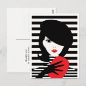 Mode franse stijlvolle mode illustratie briefkaart (Voorkant / Achterkant)