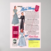 Mode Frocks Ad vanaf 1949 Poster (Voorkant)