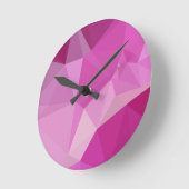 Mode Fuchsia Pink Abstract Low Polygon Backgrou Ronde Klok (Hoek)